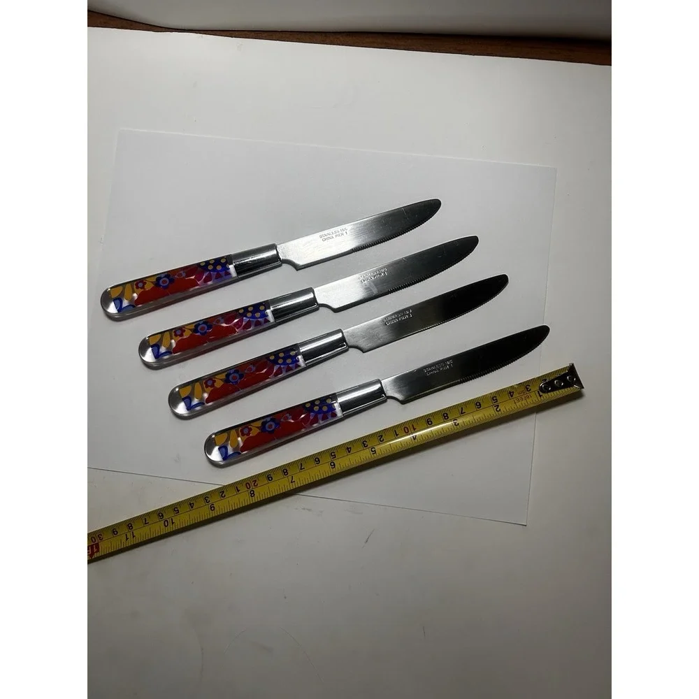 Pier 1 Acrylic Flower Butter Knives Set Of 4 Discontinued